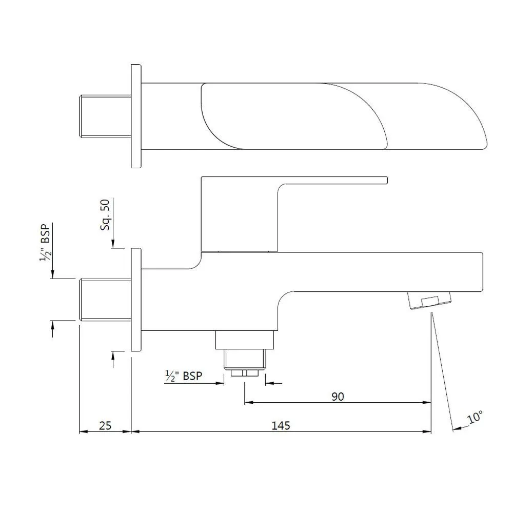 Jaquar 2 Way Bib Tap with Wall Flange Alive series ALI-BCH-85041 Black Chrome - image 2