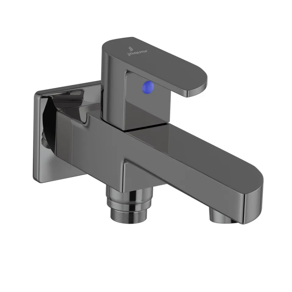 Jaquar 2 Way Bib Tap with Wall Flange Alive series ALI-BCH-85041 Black Chrome - image 1