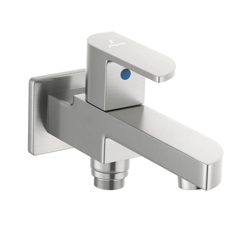 Jaquar 2 Way Bib Tap with Wall Flange Alive series ALI-SSF-85041 Stainless Steel - image 1