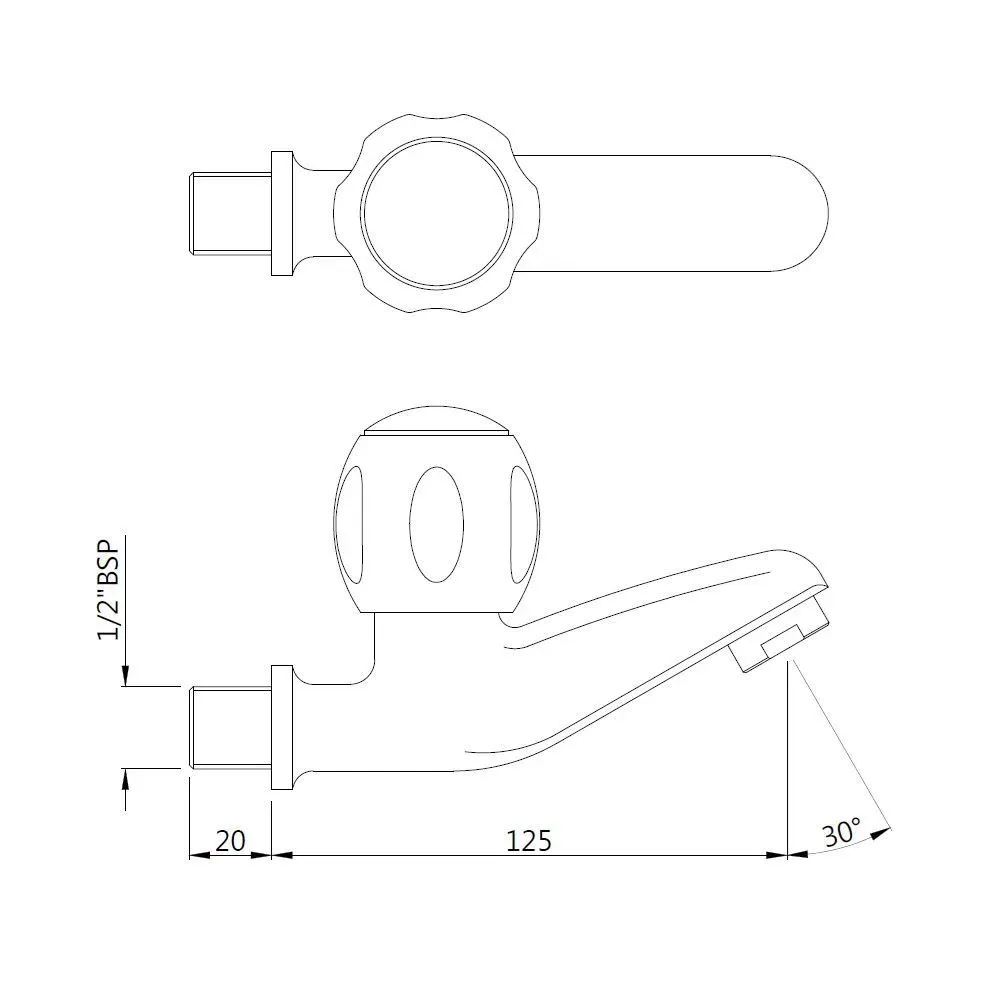 Jaquar Bib Tap Clarion series CQT-CHR-23037 Chrome - image 2