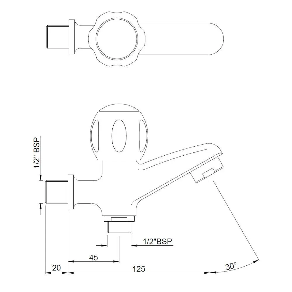 Jaquar 2 Way Bib Tap Clarion series CQT-CHR-23041 Chrome - image 2