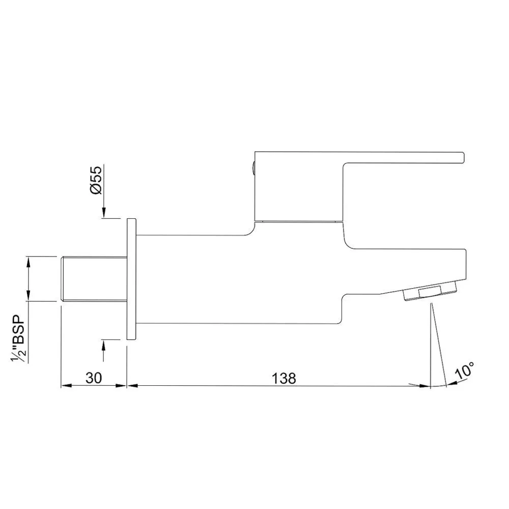 Jaquar Bib Tap with Wall Flange Fusion series FUS-CHR-29037 Chrome - image 2