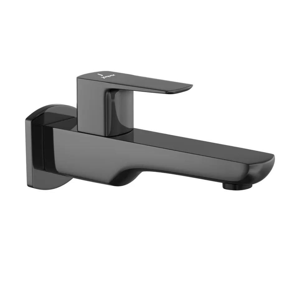 Jaquar Bib Tap with Wall Flange Kubix Prime series KUP-BCH-35037PM Black Chrome - image 1
