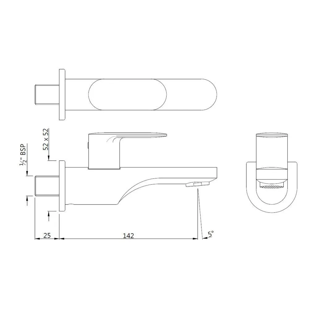 Jaquar Bib Tap with Wall Flange Opal Prime series OPP-CHR-15037PM Chrome - image 2