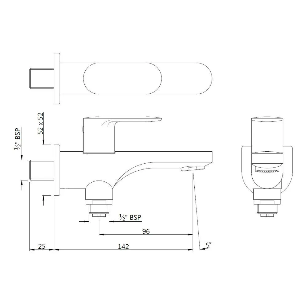 Jaquar 2 Way Bib Tap with Wall Flange Opal Prime series OPP-BCH-15041PM Black Chrome - image 2