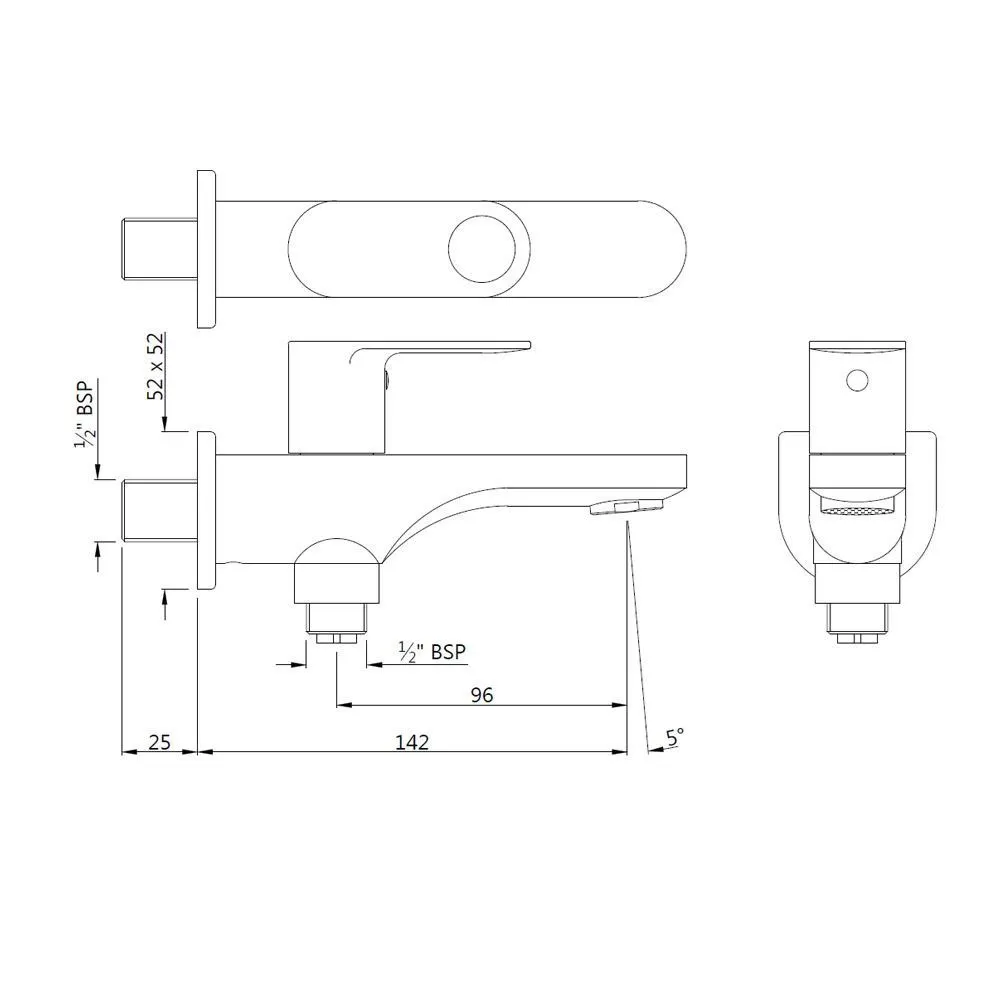 Jaquar 2 Way Bib Tap with Wall Flange Ornamix Prime series ORP-GRF-10041PM Graphite - image 2