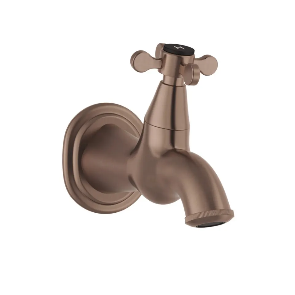 Jaquar Bib Tap with Wall Flange Queens Prime series QQP-ACR-7037PM Antique Copper - image 1