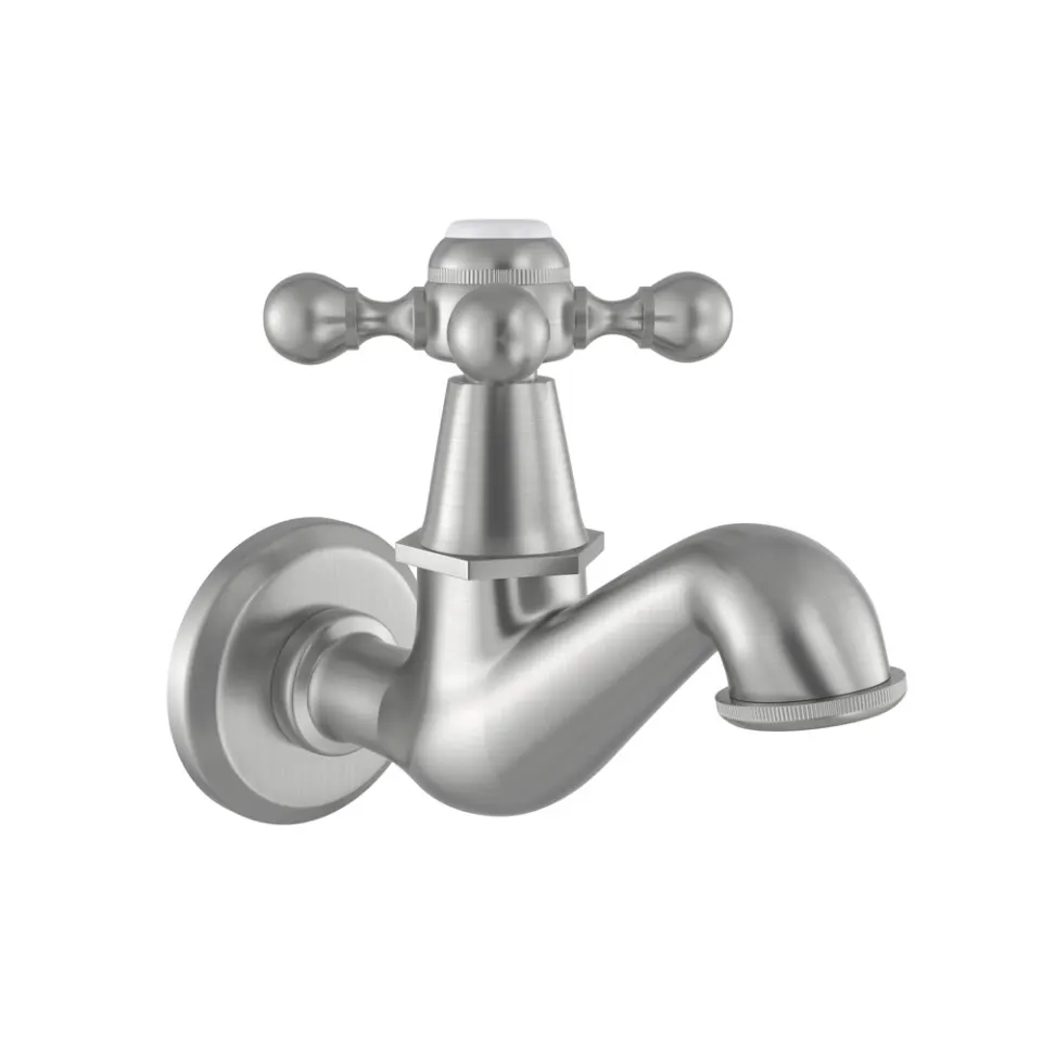 Jaquar Bib Tap with Wall Flange Queen's series QQT-SSF-7037 Stainless Steel - image 1