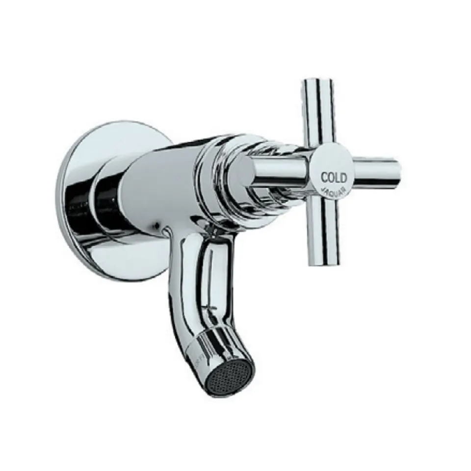 Jaquar Angular Bib Tap with Wall Flange Solo series SOL-CHR-6037 Chrome - image 1