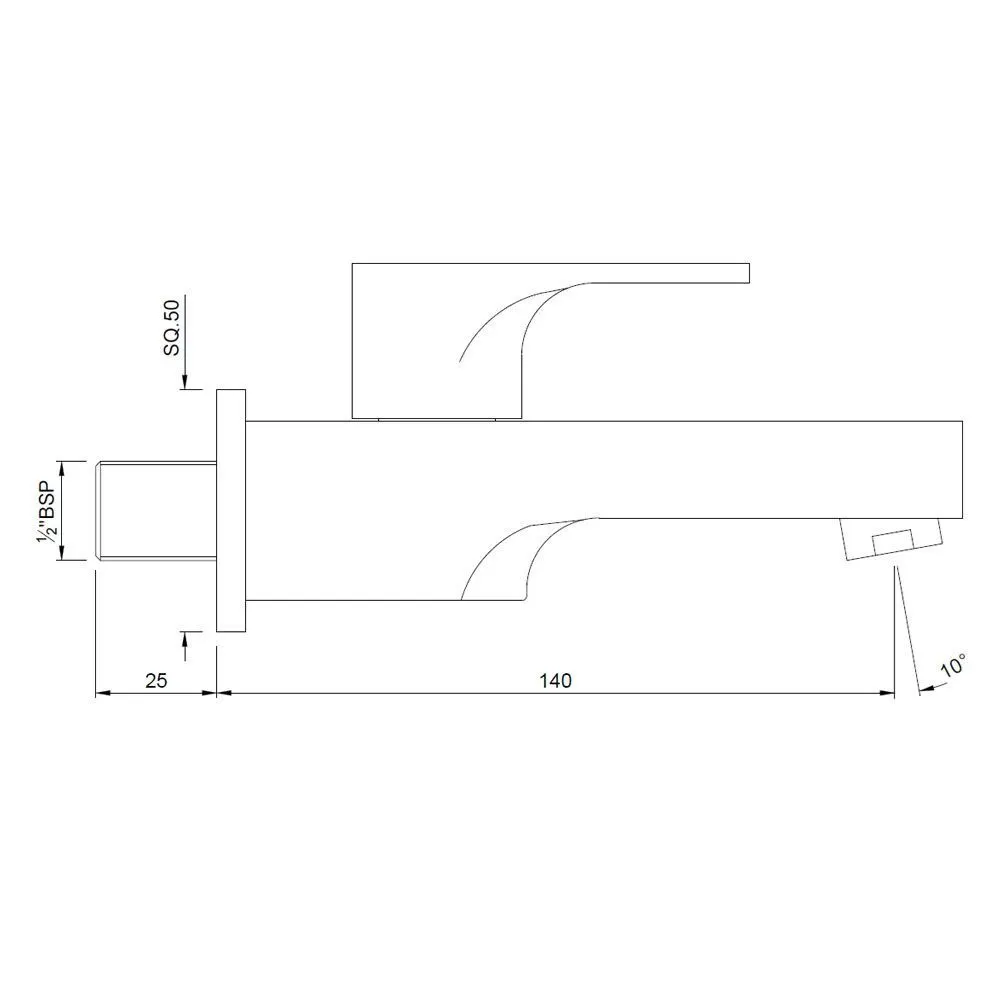 Jaquar Bib Tap with Wall Flange Vignette Prime series VGP-BLM-81037 Black Matt - image 2