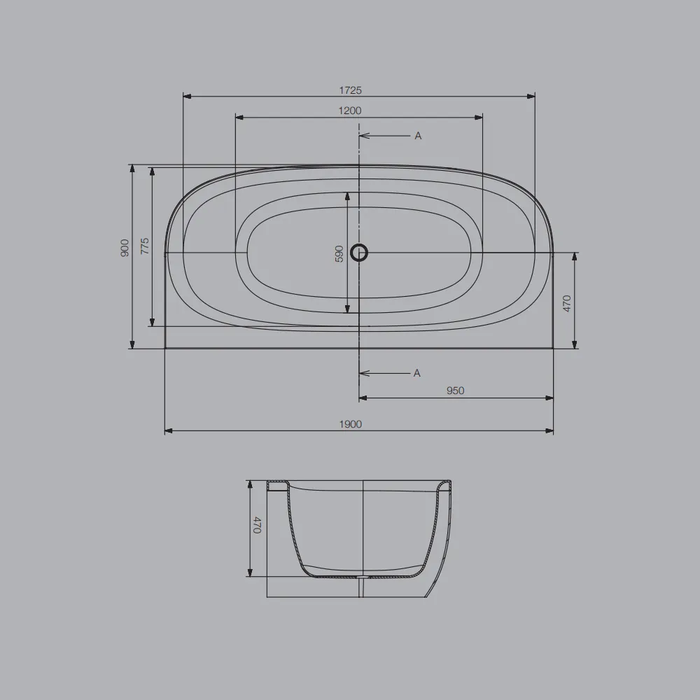Jaquar Arc Whirlpool & Airpool Combi Bathtub, 1900 x 900 x 470 mm JWP-WHT-ARC190CX Standard - image 2