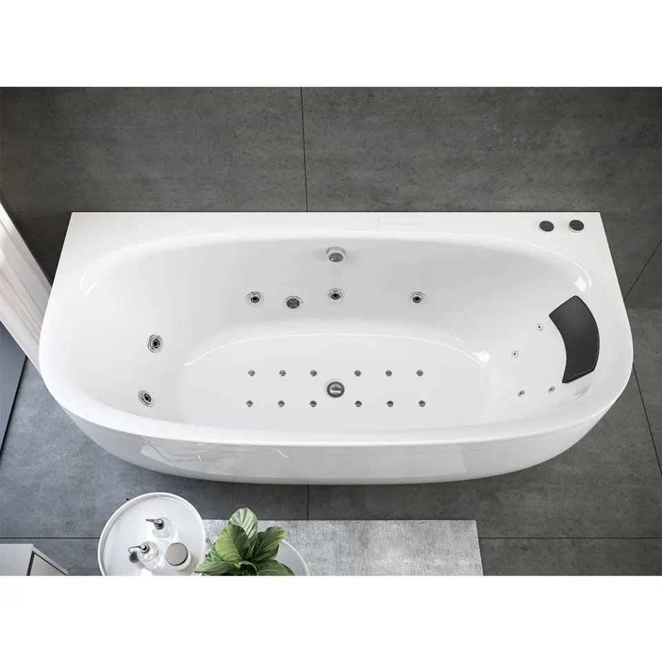 Jaquar Arc Whirlpool Water System Bathtub, 1900 x 900 x 470 mm JWP-WHT-ARC190WX Standard - image 1