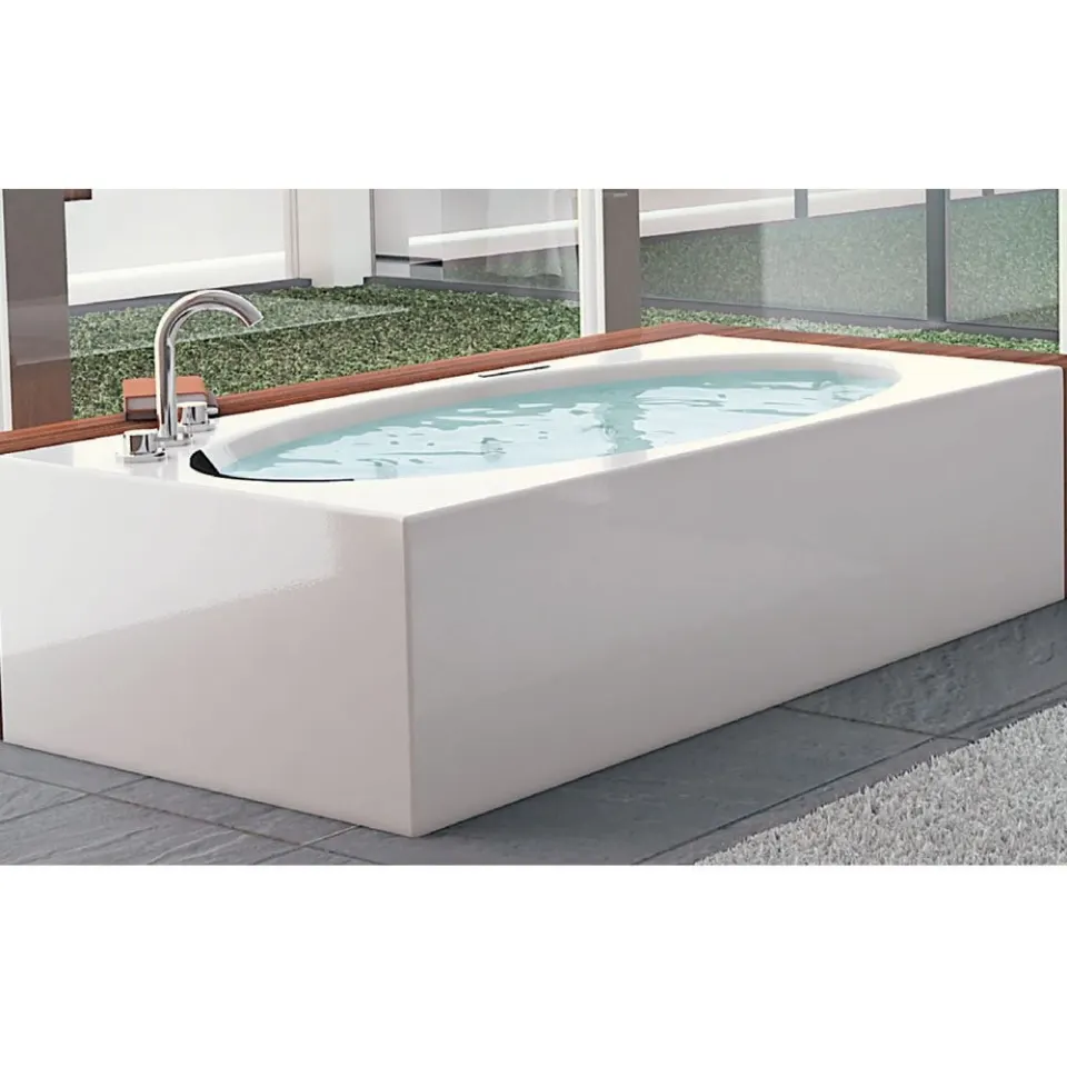 Jaquar D'Arc Whirlpool & Airpool Combi Bathtub with Trigiene Filtration, 1800 x 1100 x 470 mm JWP-WHT-DARC180FLTCX Standard - image 1