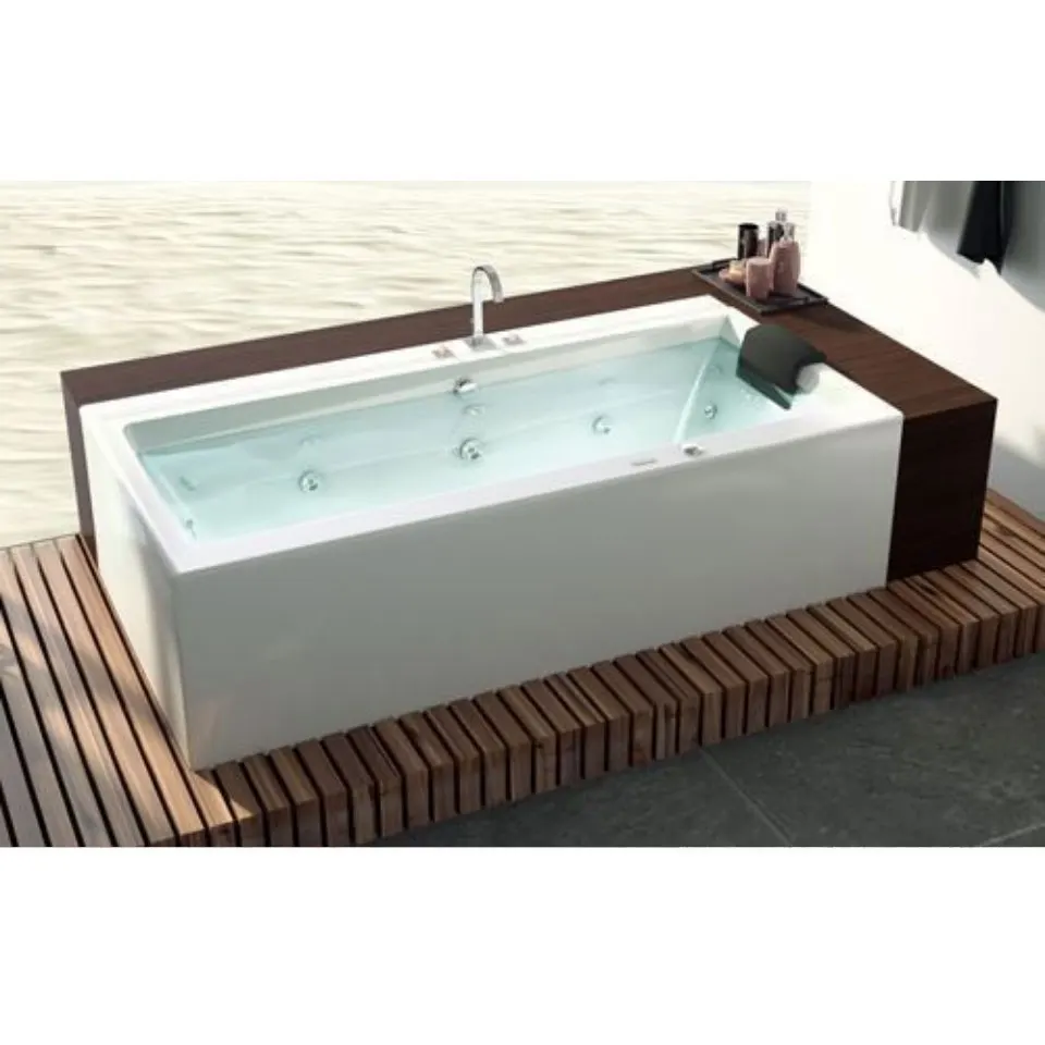 Jaquar Kubix Whirlpool Water System Bathtub, 1800 x 800 x 470 mm JWP-WHT-KUBIX180WX Standard - image 1