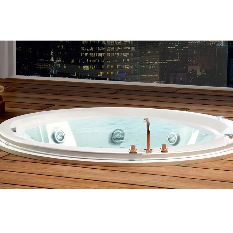 Jaquar Fonte-R Whirlpool & Airpool Combi Bathtub, 1500 x 1500 x 470 mm JWP-WHT-POINT150CX Standard - image 1