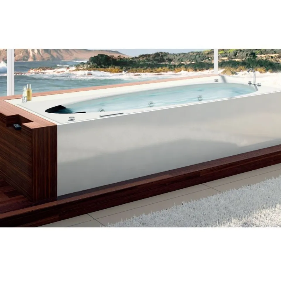 Jaquar Vignette Prime Whirlpool & Airpool Combi Bathtub with Trigiene Filtration, 1900 x 900 x 470 mm JWP-WHT-VGNT190FLTCX Standard - image 1