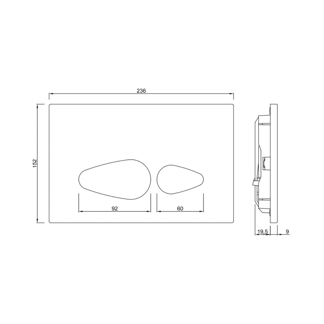 Jaquar flush plate Vignette Prime JCP-BCH-812415 Black Chrome - image 2