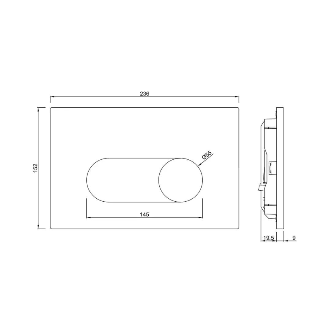 Jaquar flush plate Ornamix Prime JCP-BLM-102415 Black Matt - image 2