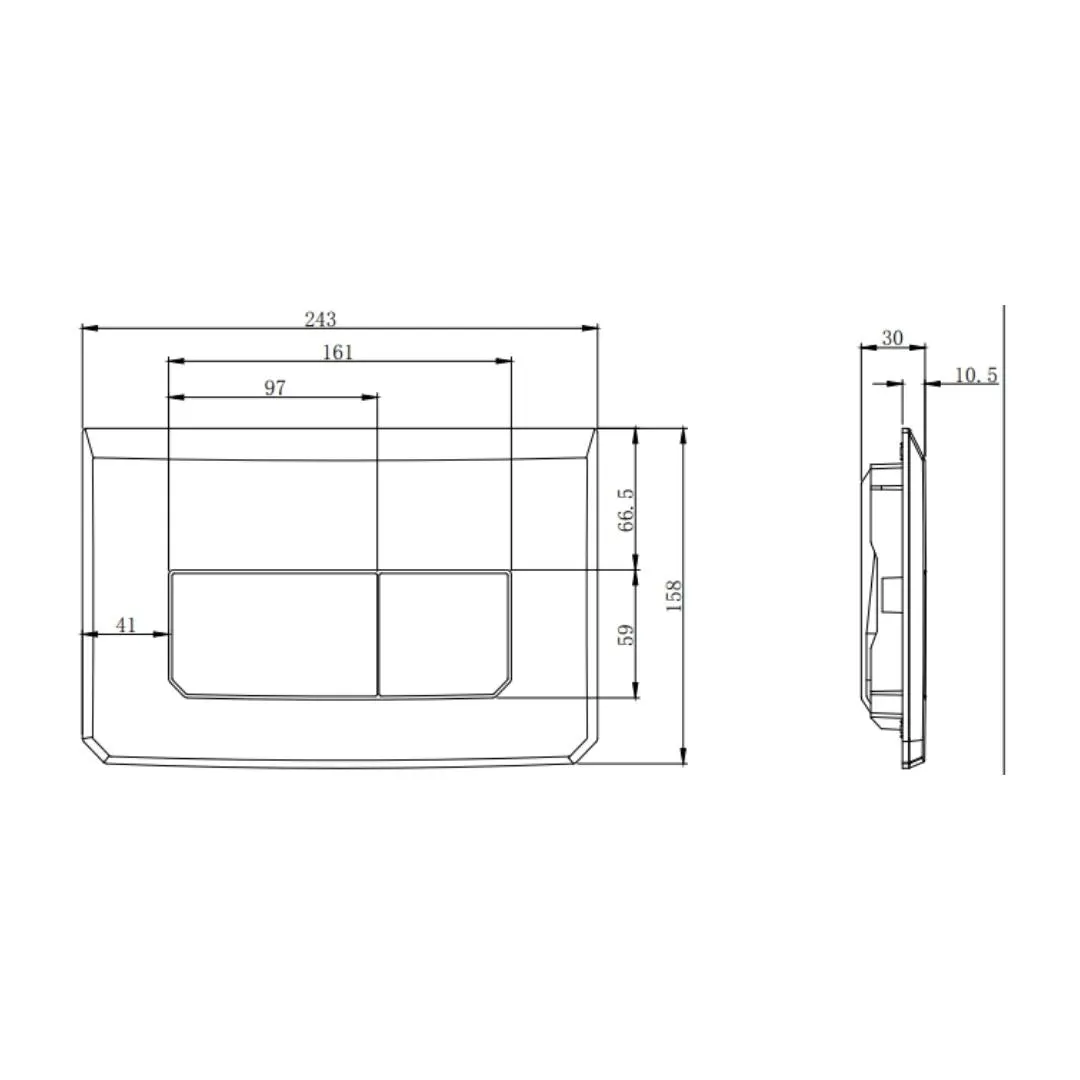 Jaquar flush plate Continental Prime JCP-CHR-2415 Chrome - image 2