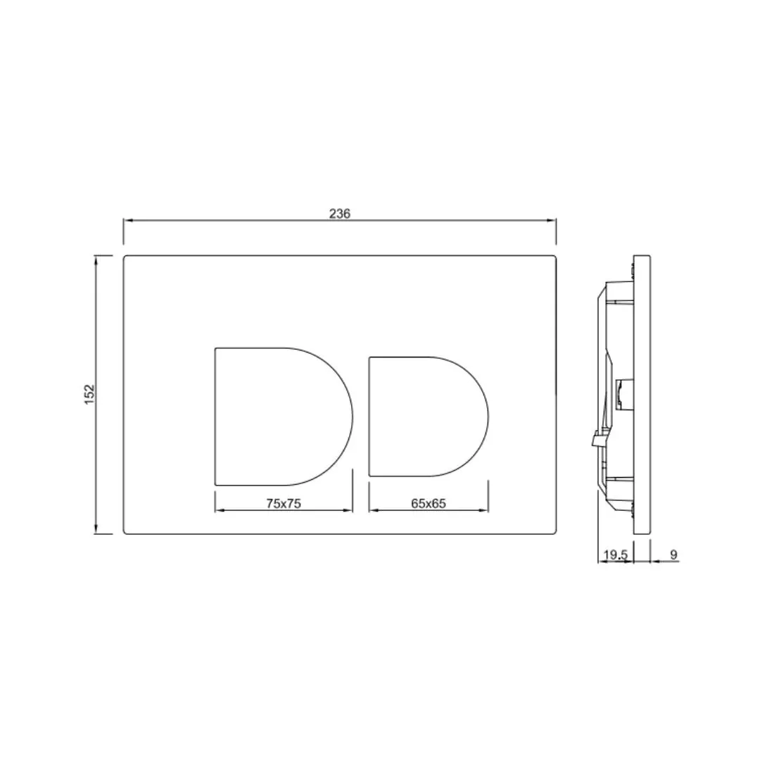 Jaquar flush plate D'Arc JCP-CHR-372415 Chrome - image 2
