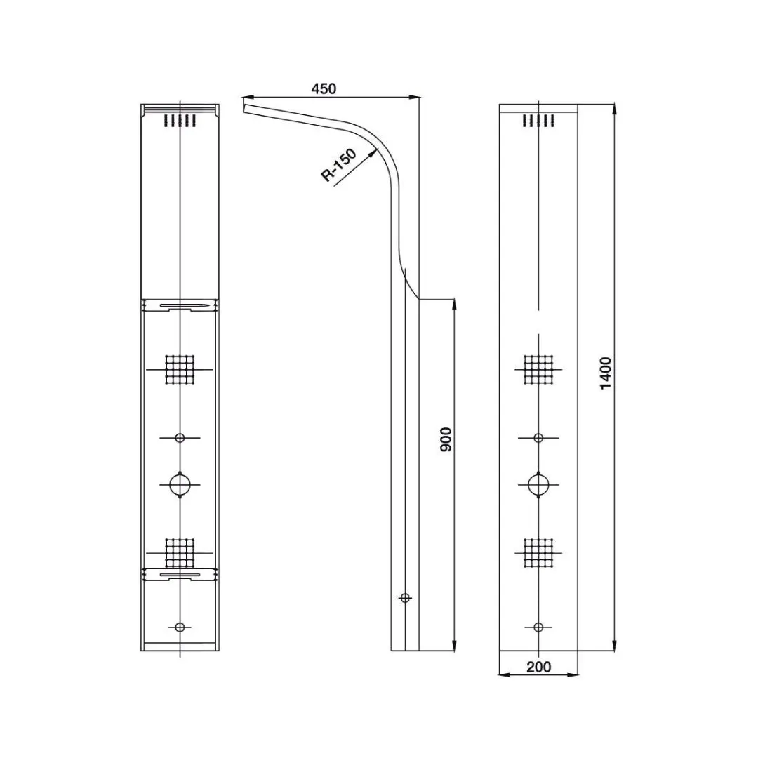 Jaquar manual 4 way shower panel SHP-SSF-ST8858B3 Stainless Steel - image 2
