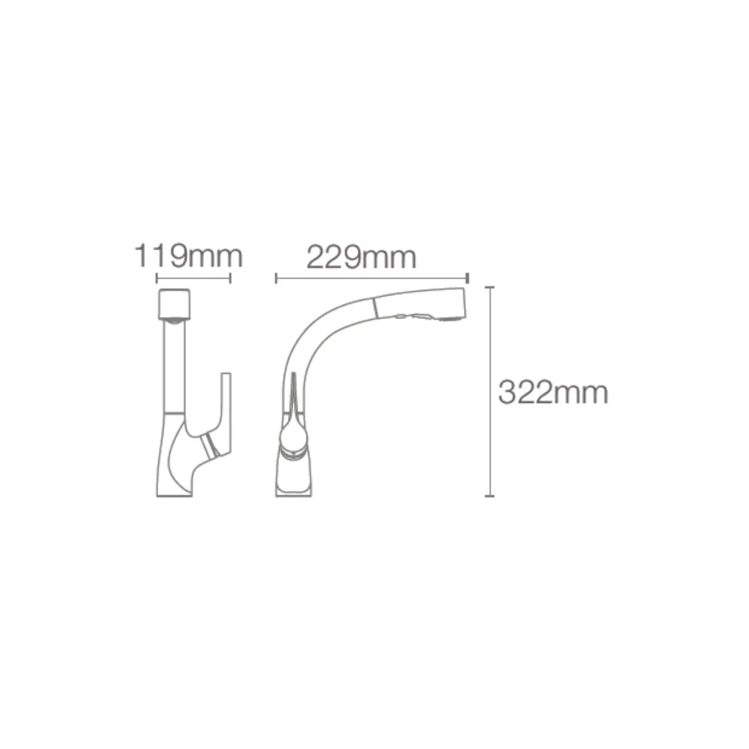 Kohler table mounted pull-down kitchen sink mixer elate K-13963T-C4-CP with extractable hand shower spout in chrome finish K-13963T-C4-CP Standard - image 2