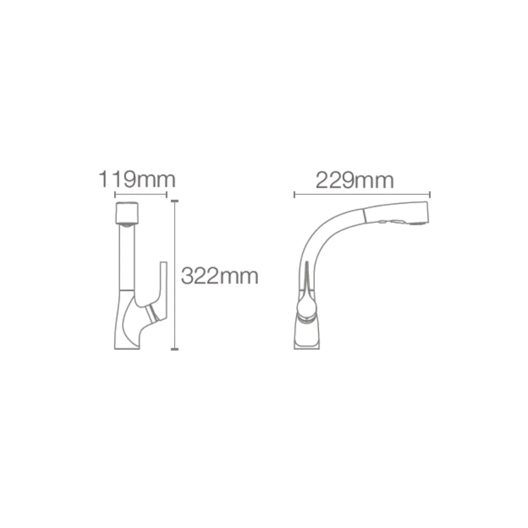 Kohler table mounted pull-down kitchen sink mixer elate K-13963T-C4-VS with extractable hand shower spout in vibrant stainless finish K-13963T-C4-VS Standard - image 2