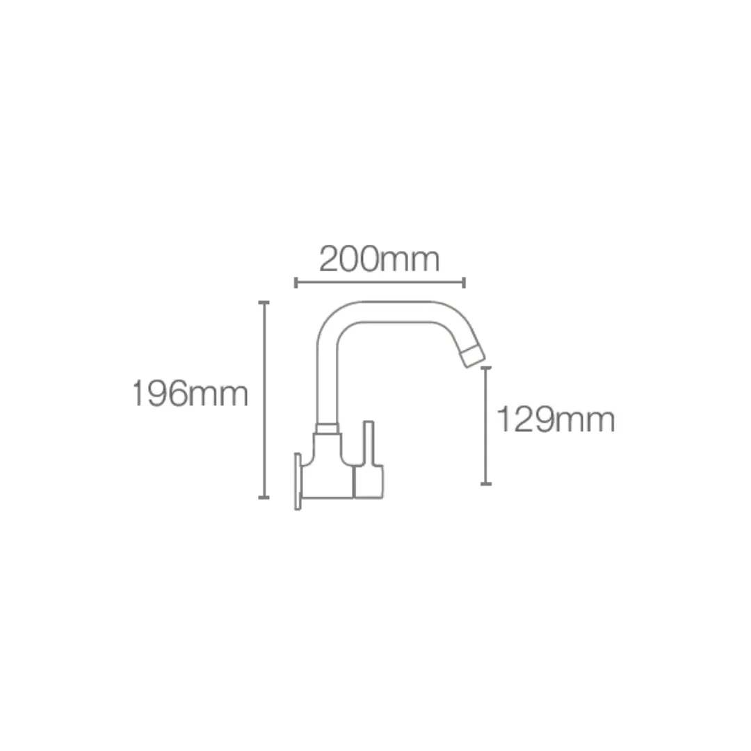 Kohler wall mounted regular kitchen sink tap cuff K-37314IN-4-CP with swinging spout in chrome finish 37314IN-4-CP Standard - image 2