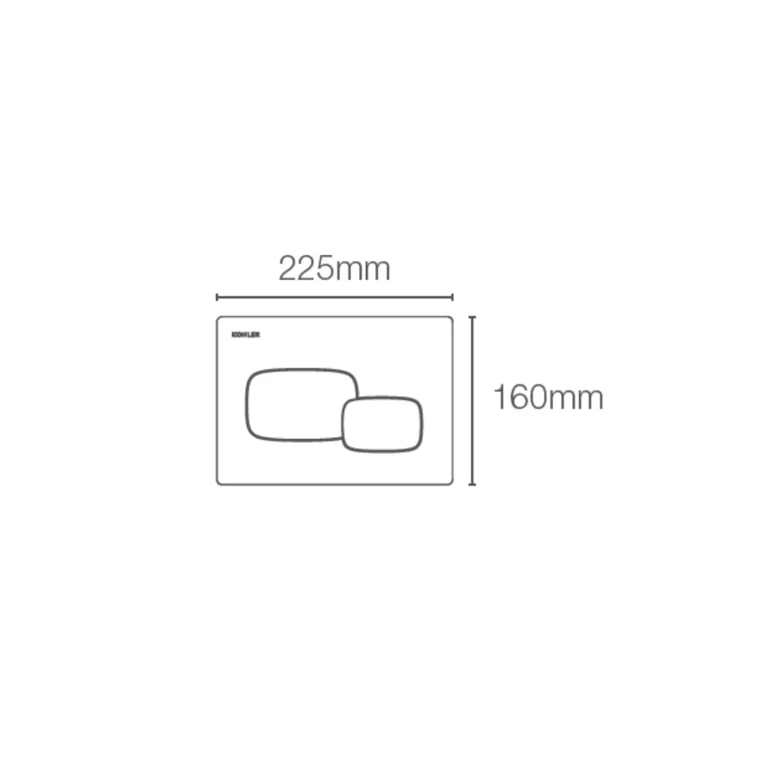 Kohler flush plate pebble K-5413IN-P-CP 5413IN-P-CP Chrome - image 2