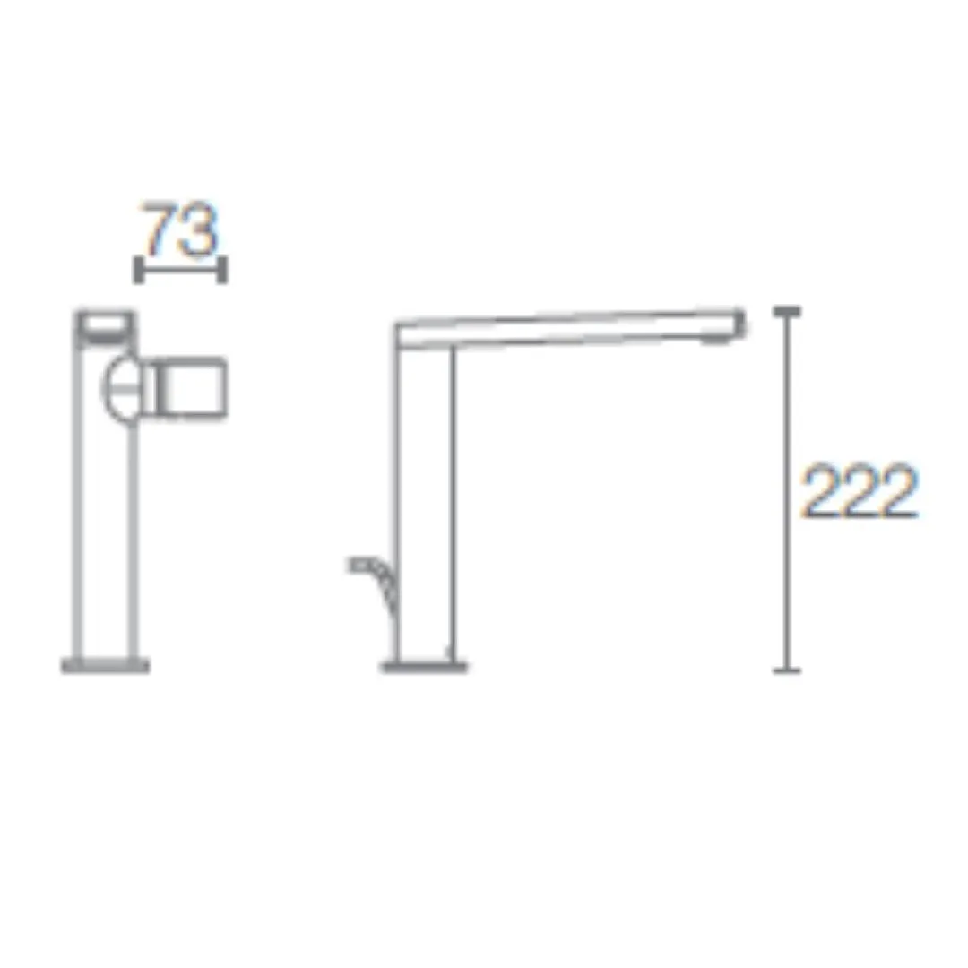 Kohler table mounted tall boy basin mixer composed K-73159T-B7-AF K-73159T-B7-AF French Gold - image 2
