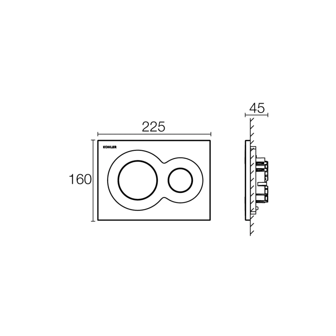 Kohler flush plate lynk K-75890IN-M-AF 75890IN-M-AF French Gold - image 2