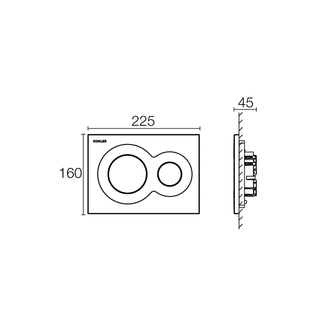 Kohler flush plate lynk K-75890IN-M-CP 75890IN-M-CP Chrome - image 2