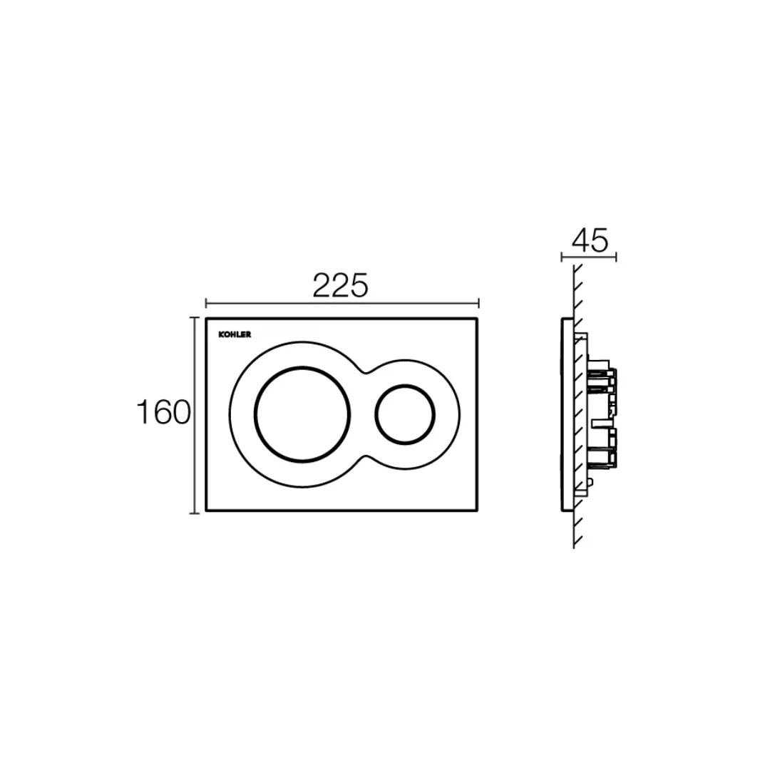 Kohler flush plate lynk K-75890IN-P-AF 75890IN-P-AF French Gold - image 2