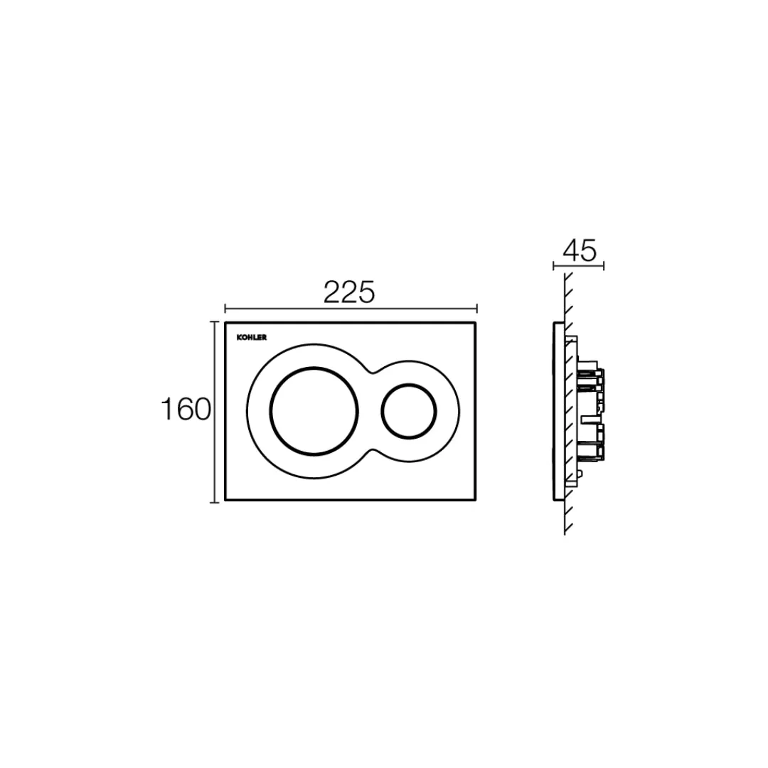 Kohler flush plate lynk K-75890IN-P-CP 75890IN-P-CP Chrome - image 2