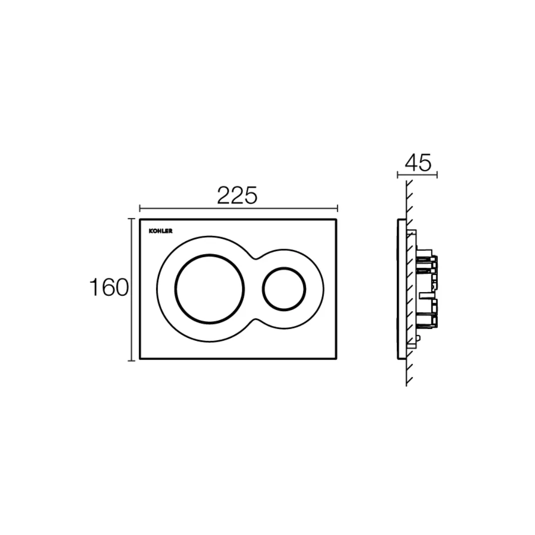Kohler flush plate lynk K-75890IN-P-RGD 75890IN-P-RGD Rose Gold - image 2