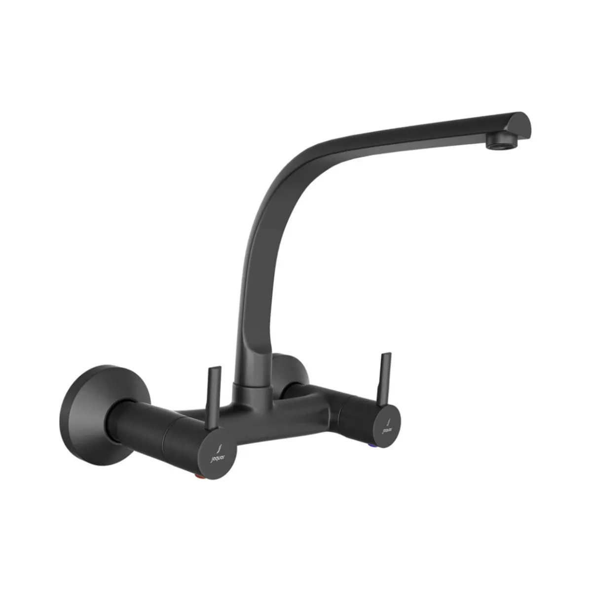 Jaquar wall mounted regular kitchen sink mixer Florentine Prime with swinging spout in black matt finish FLP-BLM-5309PM Standard - image 1