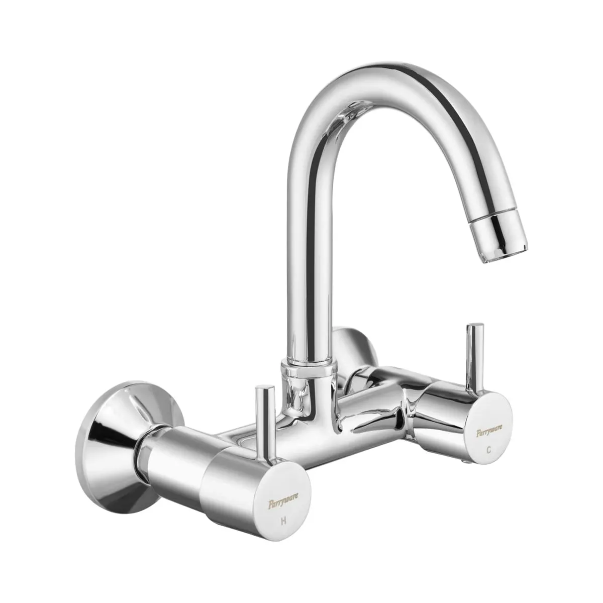 Parryware wall mounted regular kitchen sink mixer agate pro max G3635A1 with swinging spout chrome finish G3635A1 Standard - image 1