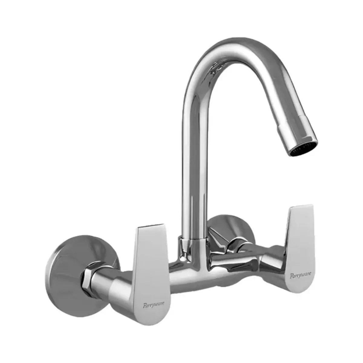 Parryware wall mounted regular kitchen sink mixer praseo T1335A1 with swinging spout in chrome finish T1335A1 Standard - image 1
