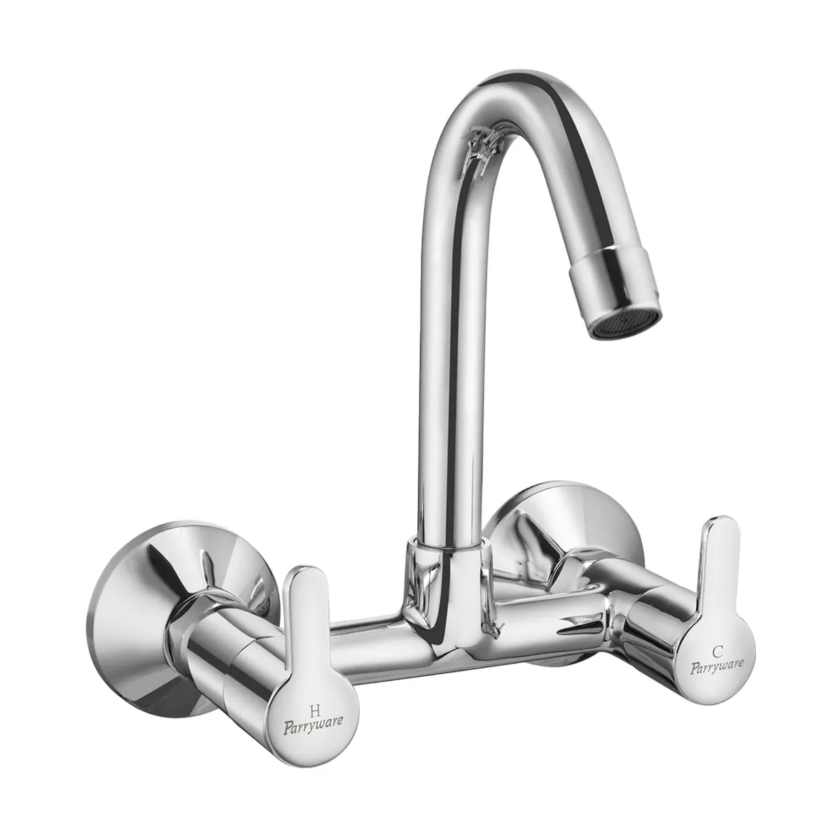 Parryware wall mounted regular kitchen sink mixer claret T4635A1 with swinging spout in chrome finish T4635A1 Standard - image 1
