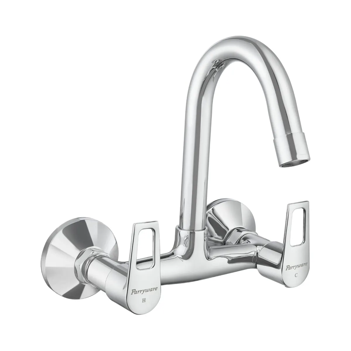 Parryware wall mounted regular kitchen sink mixer espirion T7235A1 with swinging spout in chrome finish T7235A1 Standard - image 1