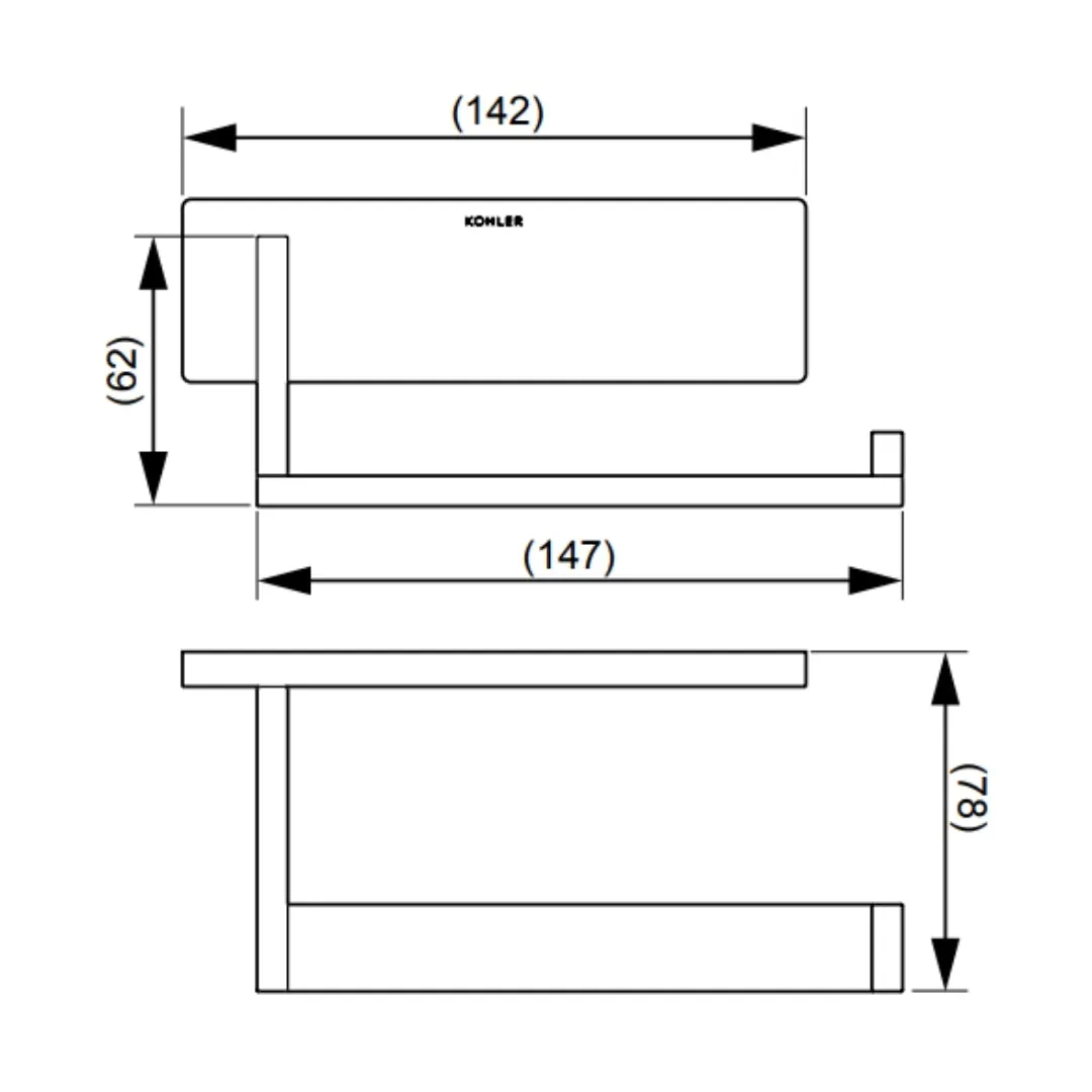 Kohler toilet roll holder Complementary series 25070IN-CP 25070IN-CP Chrome - image 2