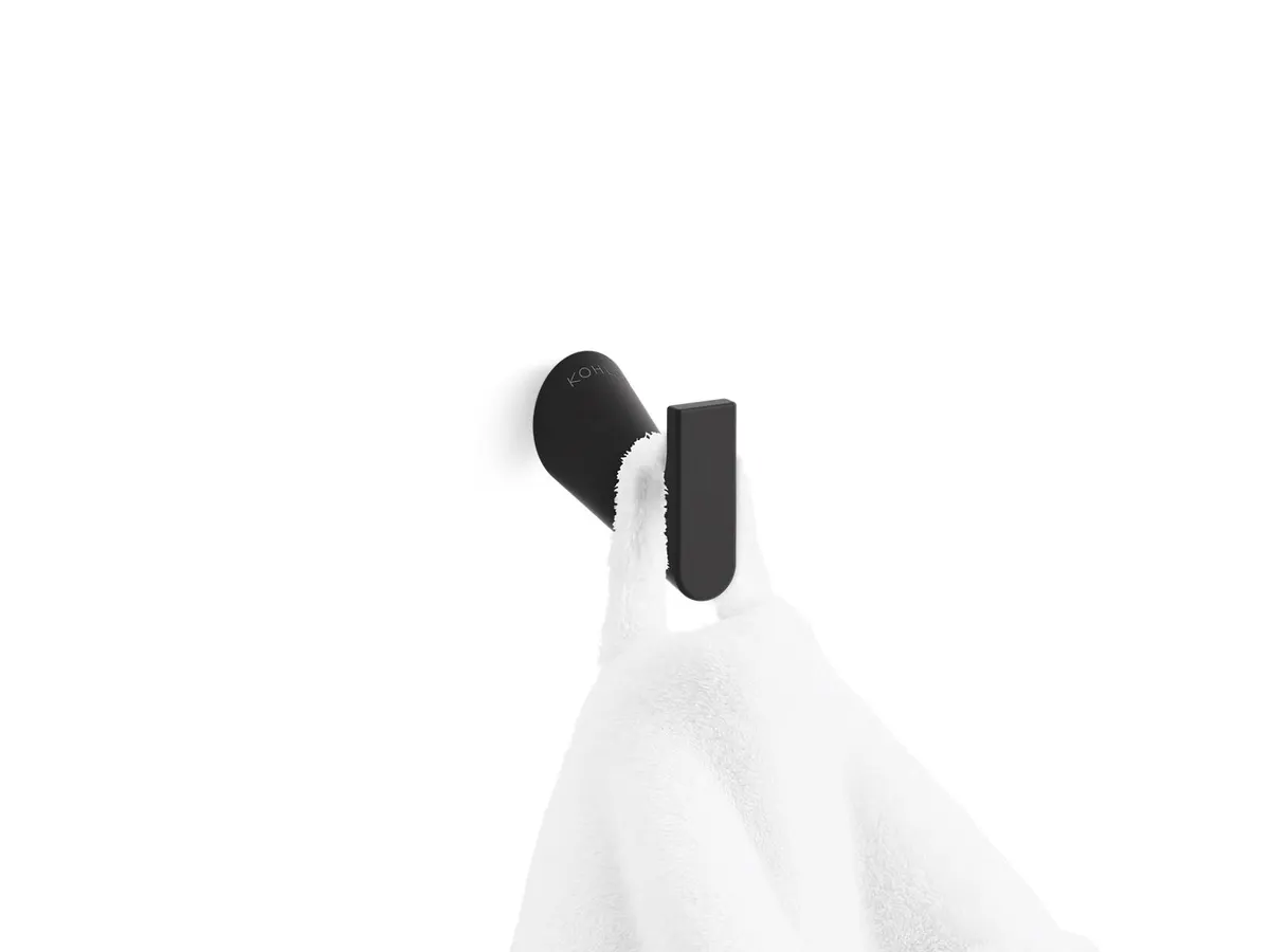 Kohler Accent Robe Hook 25349IN-BL 25349IN-BL Matte Black - image 1