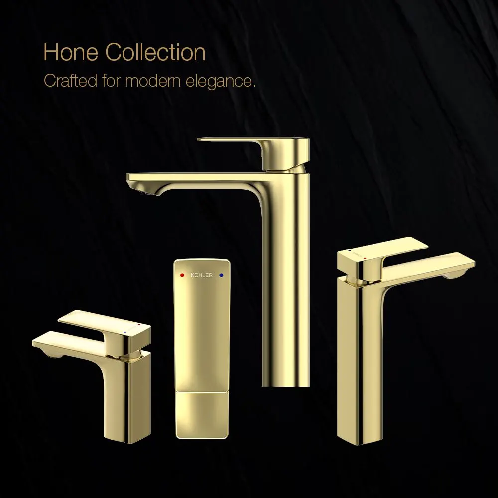 Kohler Hone Tall Boy Deck Mount Basin Mixer K-22535IN-4AND-AF 22535IN-4AND-AF French Gold - image 5