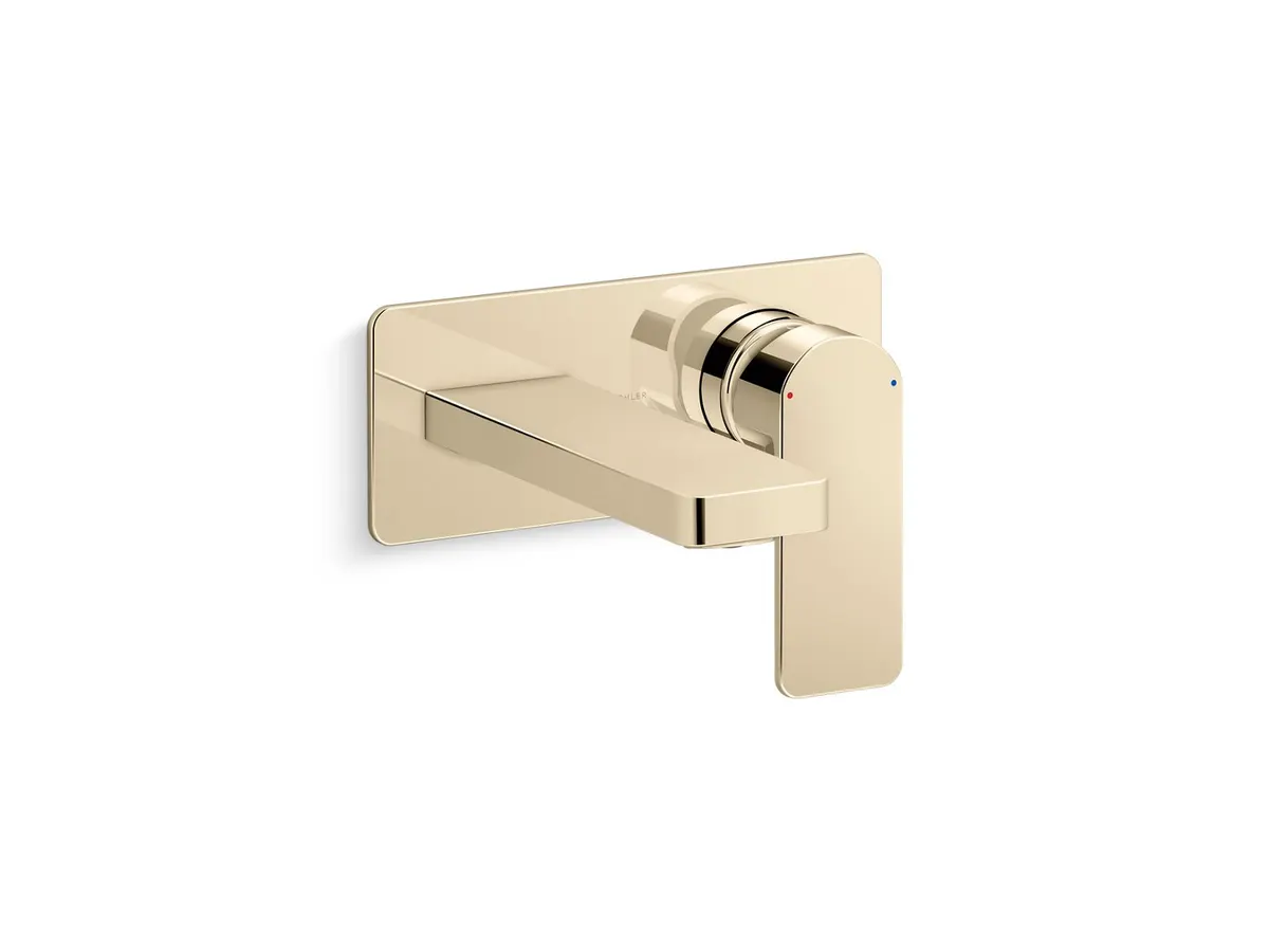 Kohler Parallel Wall Mount Basin Mixer K-23486IN-4ND-AF 23486IN-4ND-AF French Gold - image 1