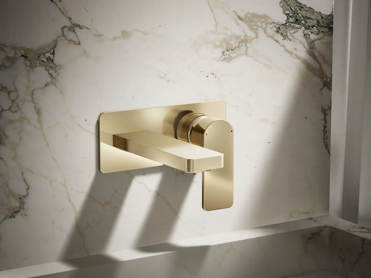 Kohler Parallel Wall Mount Basin Mixer K-23486IN-4ND-AF 23486IN-4ND-AF French Gold - image 6