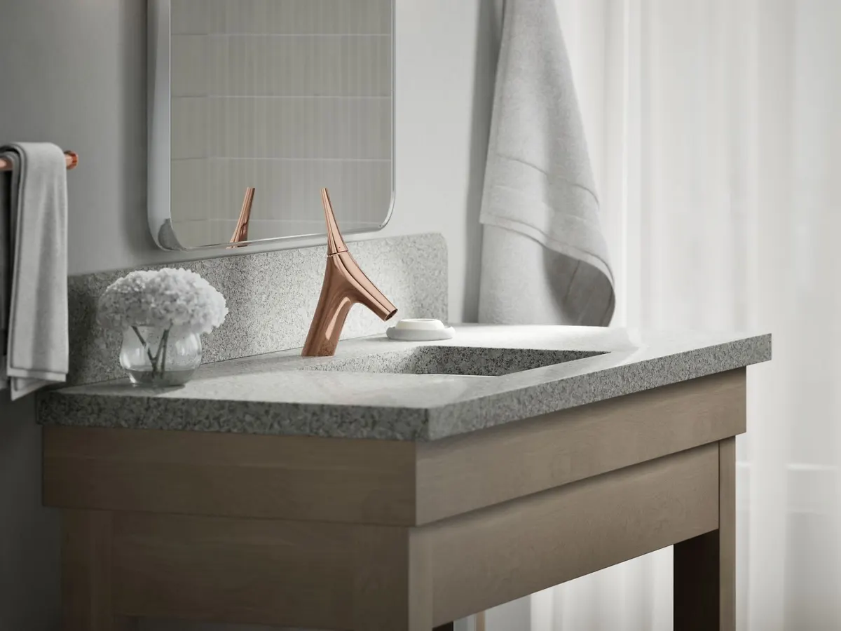 Kohler Vive Deck Mount Basin Mixer K-23966IN-4ND-RGD 23966IN-4ND-RGD Rose Gold - image 4