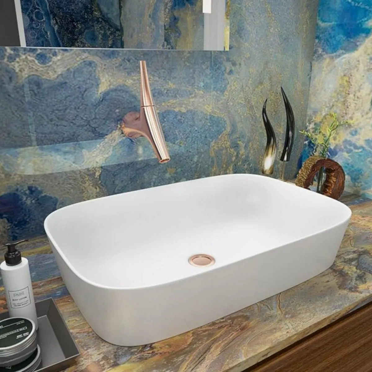 Kohler wall mounted basin mixer vive K-23975IN-4ND-RGD 23975IN-4ND-RGD Rose Gold - image 2