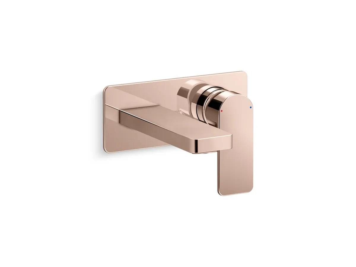 Kohler Parallel Wall Mount Basin Mixer K-24280IN-4ND-RGD 24280IN-4ND-RGD Rose Gold - image 1