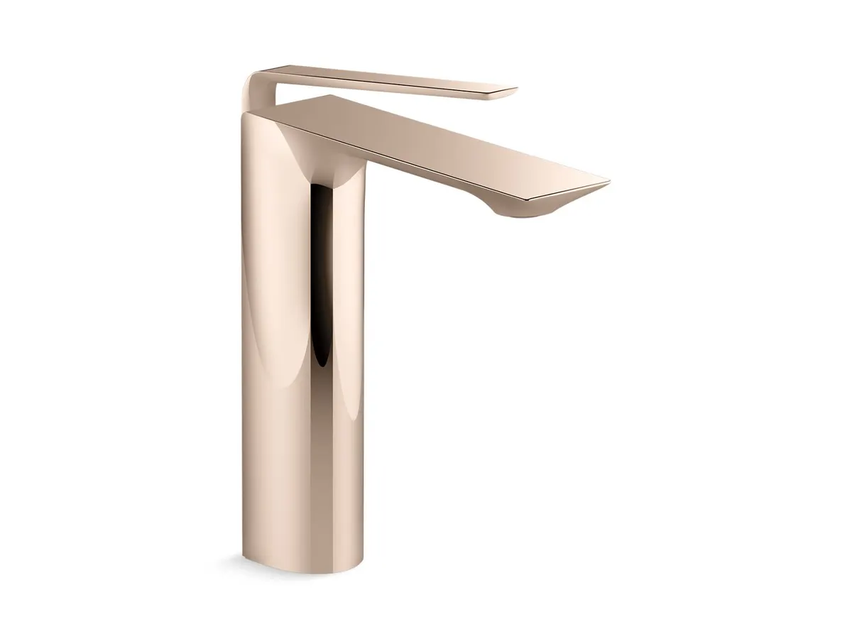 Kohler ModernLife Edge Tall Boy Deck Mount Basin Mixer K-25758IN-4ND-RGD 25758IN-4ND-RGD Rose Gold - image 1