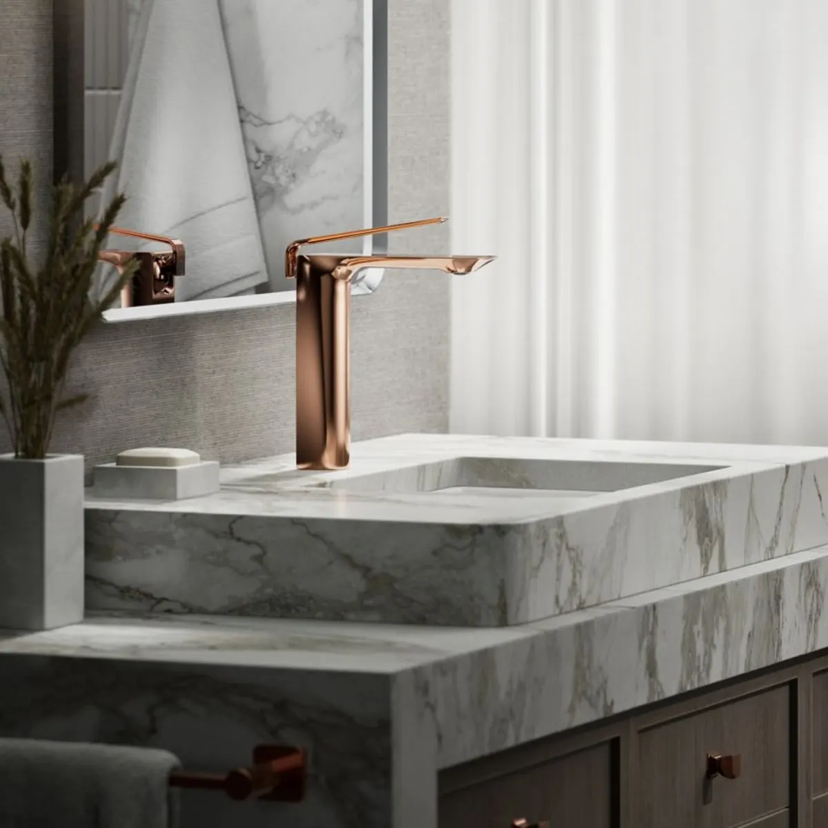 Kohler table mounted tall boy basin mixer modernlife edge deco K-25758IN-ECH-RGD 25758IN-ECH-RGD Rose Gold - image 7